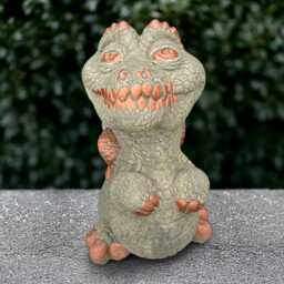 Unique Dragon Figurine Cement Sculpture Outdoor Animal Decoration Handmade Art Wildlife Ornament Halloween Statue Yard - thumbnail 2