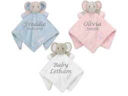 Personalised Comforter Baby Gift Soft Toy Comfort Blanket Security Cute Newborn Keepsake Name Boy Girl Present 2025