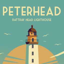 Peterhead Print - Rattray Head Travel Poster Scotland - thumbnail 2