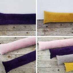 Luxury Velvet Draft Excluder Fire Resistant Home Decor, Eco Friendly - thumbnail 2