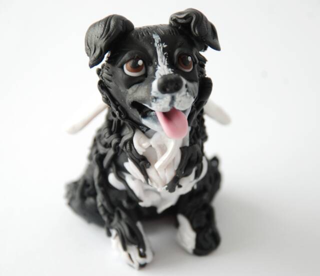 Custom Dog Figurine Handmade Polymer Clay Pet Portrait Ornament - image 1