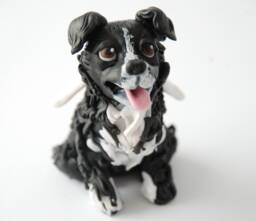 Custom Dog Figurine Handmade Polymer Clay Pet Portrait Ornament - thumbnail 1
