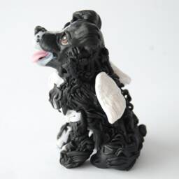 Custom Dog Figurine Handmade Polymer Clay Pet Portrait Ornament - thumbnail 2