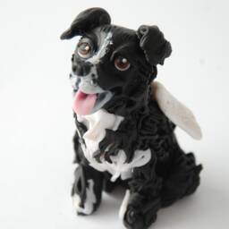 Custom Dog Figurine Handmade Polymer Clay Pet Portrait Ornament - thumbnail 3