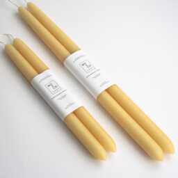 Beeswax Taper Candles Pure Candles, Yellow Spring Decor, Easter Table Natural Handmade in Usa - thumbnail 2