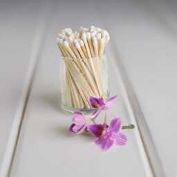 Etched Star Glass Match Pot With Striker - Candle Accessory - thumbnail 1