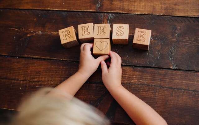 Personalized Maple Wood Name Blocks - Engraved Nursery Decor - image 1