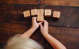 Personalized Maple Wood Name Blocks - Engraved Nursery Decor - thumbnail 1