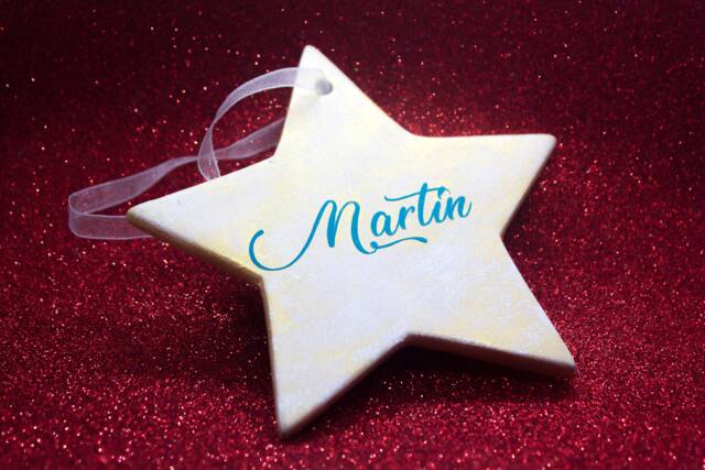 Personalized Ceramic Christmas Ornament - Tree - image 1