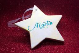 Personalized Ceramic Christmas Ornament - Tree