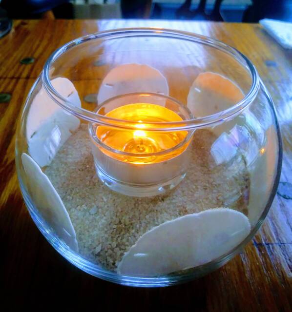 Candle in A Sand Dollar Circle