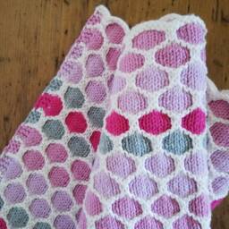 Cozy Hand-Knitted Merino Baby Blanket - thumbnail 3
