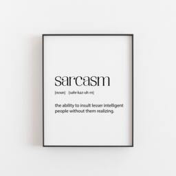 Sarcasm Dictionary Print, Funny Art, Gift For A Sarcastic Friend Or Work Colleague Boss, Great Office Print Idea, A2 A3 A4 A5 A6 16x20 - thumbnail 1