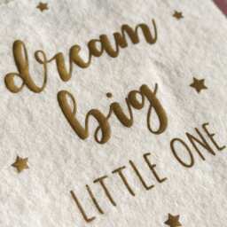 Dream Big Little One - Nursery Decor Wall Art Bunting Inspirational Quotes Children's Felt - thumbnail 4