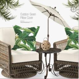Outdoor Green Pillow Covers, Tommy Bahama Cover For A 20x20, 16x16, 18x18 Pillow, All Sizes - thumbnail 2