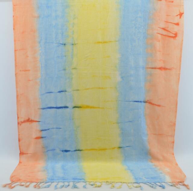 Painted Towel, Colorful Towel, Surfer Beach Towel, Batik Towel, Turkish Towel, Dye Towel, 38''x65 - image 1