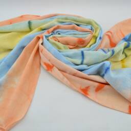 Painted Towel, Colorful Towel, Surfer Beach Towel, Batik Towel, Turkish Towel, Dye Towel, 38''x65 - thumbnail 4