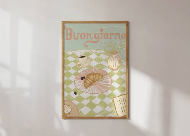 Buongiorno Breakfast Croissant Cuisine. Poster - image 1