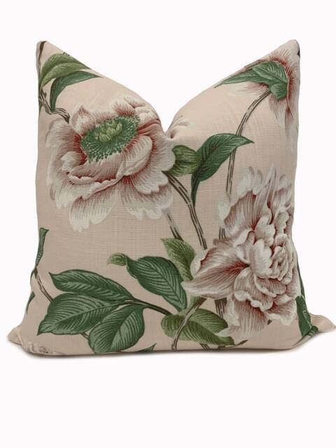 Colefax & Fowler Giselle Shell Pink Classic Prints Ii Collection Cushion Cover Pillow Double Sided - image 1