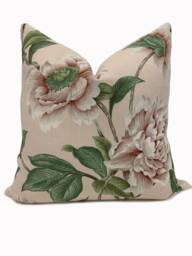 Colefax & Fowler Giselle Shell Pink Classic Prints Ii Collection Cushion Cover Pillow Double Sided - thumbnail 1