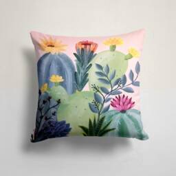 Cactus Pillow Cover/Green Cactus Case/Botanical Cushion Cover/Home Decor Case/Gift For Her Cushion/Floral Case - thumbnail 2