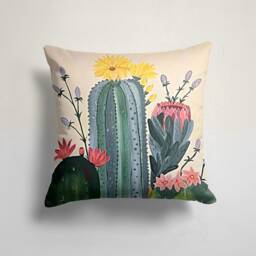 Cactus Pillow Cover/Green Cactus Case/Botanical Cushion Cover/Home Decor Case/Gift For Her Cushion/Floral Case - thumbnail 3