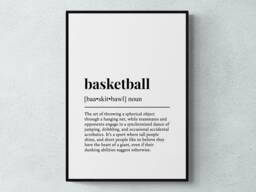 Basketball Funny Definition Sport Gift Wall Art Print - thumbnail 1