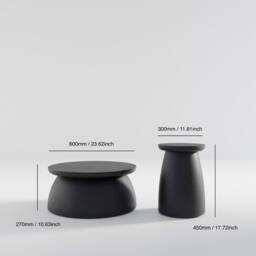 Wabi Sabi Coffee Table Set Japandi Modern Home Decor - thumbnail 3