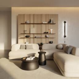 Wabi Sabi Coffee Table Set Japandi Modern Home Decor - thumbnail 2