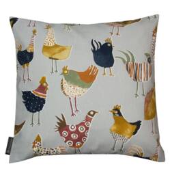 Cushion Cover With Funny Chickens - thumbnail 1