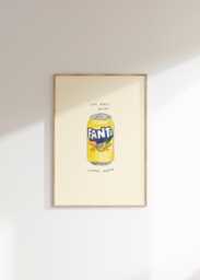 Hot Girls Drink Fanta Lemon Wall Print - Summers Day Poster Lover Aesthetic Art Holiday Fizzy - thumbnail 1