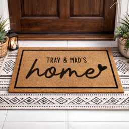 Unique Nana Gift From Grandkids - Heart Design Personalized Doormat - thumbnail 4