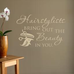 Hairstylist Quote Wall Decal Hair Salon Vinyl Sticker, Beauty Decor P51 - thumbnail 1