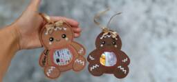 Personalised Gingerbread Man Treat Bag, Christmas Money Holder, Stocking Filler - thumbnail 1