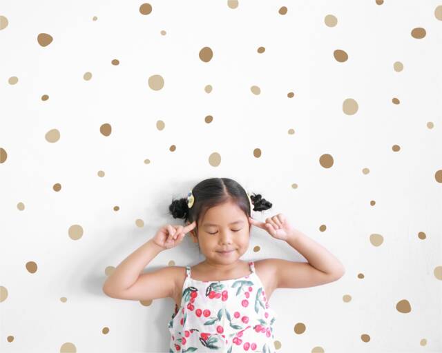 Hand Drawn Polka Dots - Vinyl Wall Decals Multi Colours Irregular Spots Decal Stickers Baby Boys Girls Nursery Kids Room - image 1