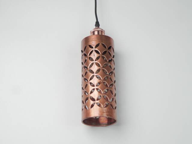 Brown Copper Lampshade Only - Oxidized Pendant Light Patina Kitchen Island Light Handcrafted Art Deco Lamp - image 1
