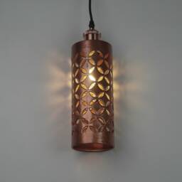 Brown Copper Lampshade Only - Oxidized Pendant Light Patina Kitchen Island Light Handcrafted Art Deco Lamp - thumbnail 3