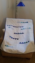 Soft Baby Quilt, White Baby Blanket, Handmade Blankets, Satin Wall Hanging, Modern Quilt