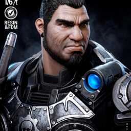 The Weight Of Sacrifice - Soldier Statue Gaming War Torn Hero Dominic Santiago Resin Figure 16K - thumbnail 3