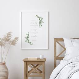 Serenity Prayer Print - Inspirational Wall Art Reinhold Niebuhr Quote Recovery Gift Mindful Home Decor Unframed - thumbnail 3