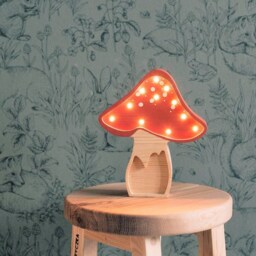 Handmade Wooden Toadstool Kids Lamp, Baby Night Light, Bedroom Decor, Light Children, Newborn Gift, Led - thumbnail 3