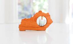 Kentucky State Baby Rattle - Wooden Montessori Toy, Custom Colors