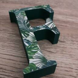 Botanical Wooden Letters - For Toy Box Freestanding Nursery Decor Wedding Initials Jungle - thumbnail 2