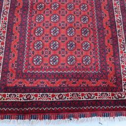 13 Ft Bokhara Runner Rug, Afghan Hand Knotted Veg Dyes Wool Turkmen Tribal Oriental Red Runner, Hallway Rug 3x13 - thumbnail 3