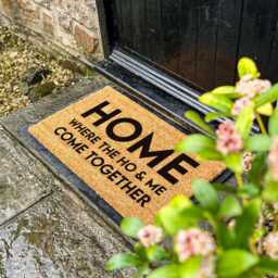 Funny Home Door Mat, Where The Ho & Me Come Together, Doormat Funny, Decor, Gift Idea, New Owner, Housewarming - thumbnail 2
