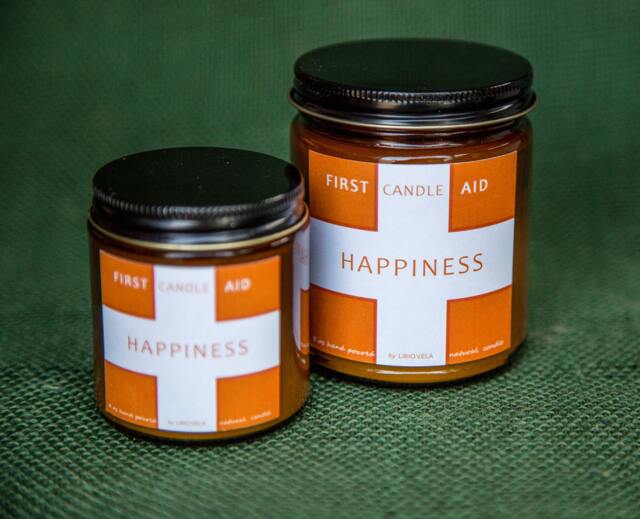 Essential Oil Happiness Scented Soy Candle, Aromatherapy, Organic Candles, Sandalwood, Rose, Amber Jar Candle - image 1