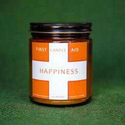 Essential Oil Happiness Scented Soy Candle, Aromatherapy, Organic Candles, Sandalwood, Rose, Amber Jar Candle - thumbnail 2