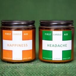 Essential Oil Happiness Scented Soy Candle, Aromatherapy, Organic Candles, Sandalwood, Rose, Amber Jar Candle - thumbnail 3