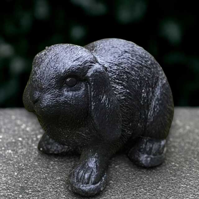 Concrete Rabbit Statue Stone Hare Sculpture Outdoor Bunny Figurine Cement Wildlife Ornament Rabbit Lover Gift Handmade Art Lover - image 1