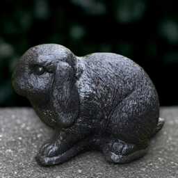 Concrete Rabbit Statue Stone Hare Sculpture Outdoor Bunny Figurine Cement Wildlife Ornament Rabbit Lover Gift Handmade Art Lover - thumbnail 2